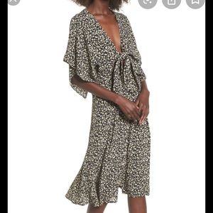 Faithfull the brand massimo tie front midi dress